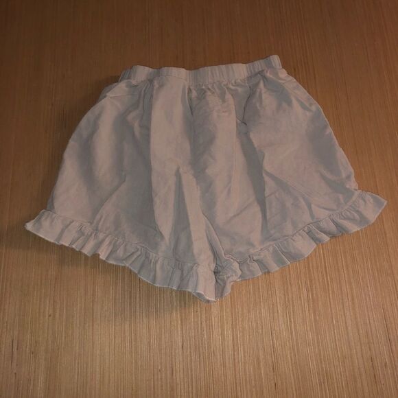 Tan Ruffle Hem Shorts - Picture 6 of 6